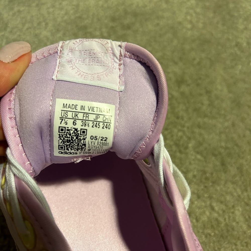 ADIDAS LAVENDER NIZZA PLATFORM SNEAKER SIZE 7.5 - Picture 4 of 5